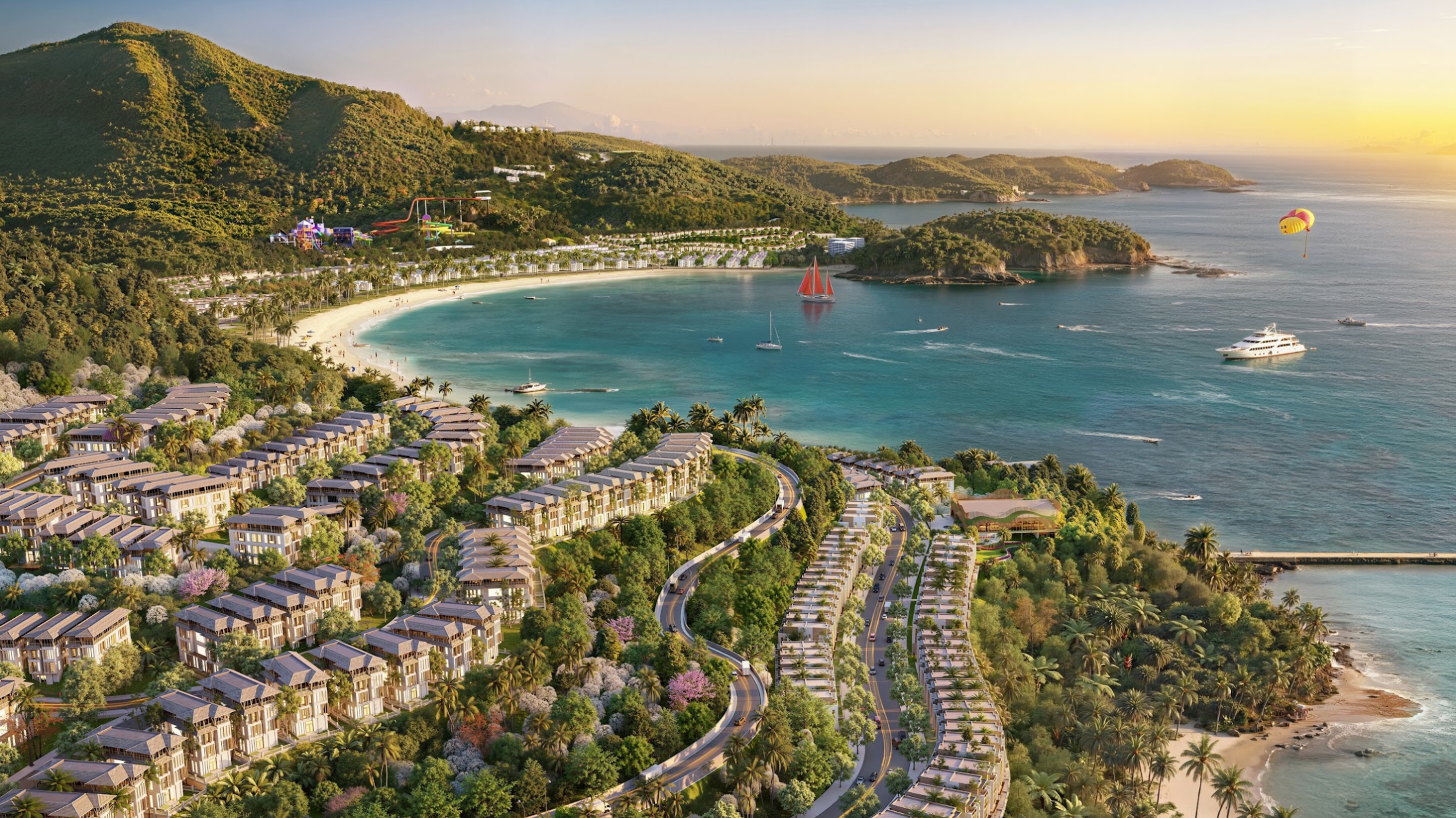 Phối cảnh khu Vịnh Mây — phong cách Malibu